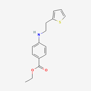 molecular formula C15H17NO2S B8648377 Ethyl 4-{[2-(thiophen-2-yl)ethyl]amino}benzoate CAS No. 61440-50-4