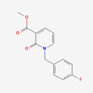 molecular formula C14H12FNO3 B8648394 Methyl 1-(4-fluorobenzyl)-2-oxo-1,2-dihydropyridine-3-carboxylate 