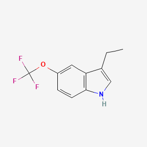 molecular formula C11H10F3NO B8648397 3-ethyl-5-(trifluoromethoxy)-1H-indole 