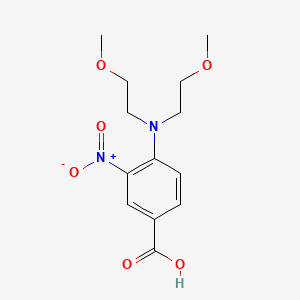 molecular formula C13H18N2O6 B8648406 4-[Bis(2-methoxyethyl)amino]-3-nitrobenzoic acid 