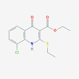Ethyl 8-chloro-2-(ethylsulfanyl)-4-oxo-1,4-dihydroquinoline-3-carboxylate