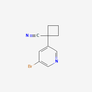 molecular formula C10H9BrN2 B8648463 1-(5-Bromo-pyridin-3-yl)-cyclobutanecarbonitrile 