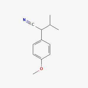 molecular formula C12H15NO B8648471 2-(4-Methoxyphenyl)-3-methylbutyronitrile 