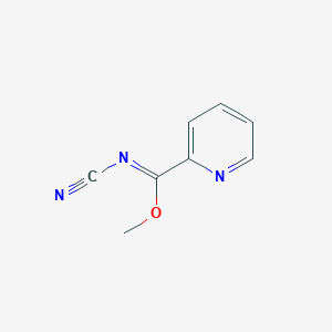 molecular formula C8H7N3O B8648495 2-Pyridinecarboximidic acid, N-cyano-, methyl ester CAS No. 133300-43-3