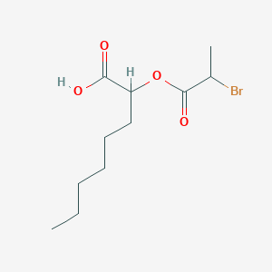 molecular formula C11H19BrO4 B8648531 2-[(2-Bromopropanoyl)oxy]octanoic acid CAS No. 873437-36-6