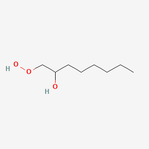 molecular formula C8H18O3 B8648537 2-Octanol, 1-hydroperoxy- CAS No. 125289-50-1