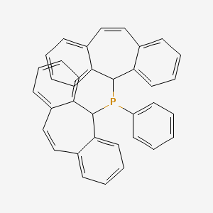 molecular formula C36H27P B8648538 Bis(5h-dibenzo[a,d]cyclohepten-5-yl)phenylphosphane 