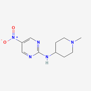 molecular formula C10H15N5O2 B8648544 N-(1-methyl-4-piperidinyl)-5-nitro-2-Pyrimidinamine CAS No. 925896-94-2