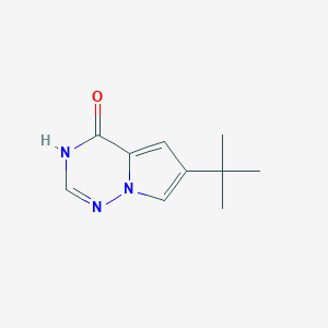 molecular formula C10H13N3O B8648563 6-tert-butyl-3H,4H-pyrrolo[2,1-f][1,2,4]triazin-4-one 
