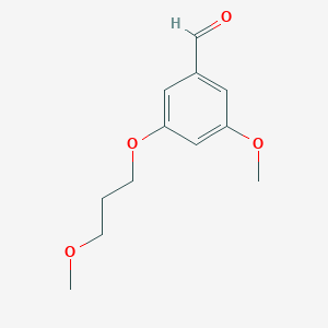 molecular formula C12H16O4 B8648583 3-Methoxy-5-(3-methoxy-propoxy)-benzaldehyde CAS No. 897950-01-5