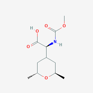 molecular formula C11H19NO5 B8648588 (S)-2-((2R,6R)-2,6-Dimethyltetrahydro-2H-pyran-4-yl)-2-((methoxycarbonyl)amino)acetic acid 