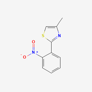 molecular formula C10H8N2O2S B8648614 4-Methyl-2-(2-nitrophenyl)-1,3-thiazole 