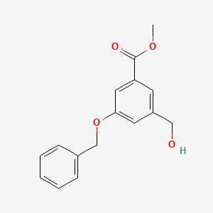 molecular formula C16H16O4 B8648627 3-Benzyloxy-5-hydroxymethyl-benzoic acid methyl ester 