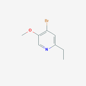 molecular formula C8H10BrNO B8648628 4-Bromo-2-ethyl-5-methoxypyridine 