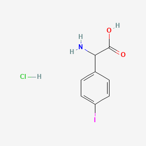 molecular formula C8H9ClINO2 B8648678 2-Amino-2-(4-iodophenyl)acetic acid hydrochloride 