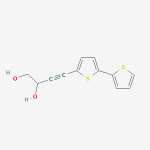 molecular formula C12H10O2S2 B8648681 4-([2,2'-Bithiophen]-5-yl)but-3-yne-1,2-diol CAS No. 1211-45-6