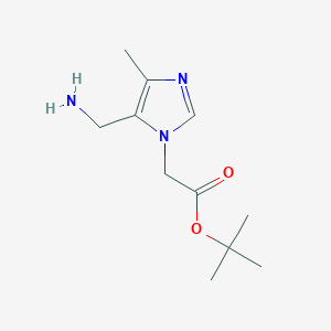 molecular formula C11H19N3O2 B8648729 1-t-Butoxycarbonylmethyl-4-methyl-5-aminomethylimidazole 