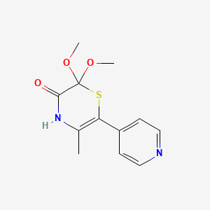 2,2-Dimethoxy-5-methyl-6-(pyridin-4-yl)-2H-1,4-thiazin-3(4H)-one