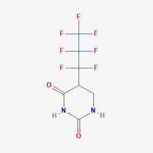 molecular formula C7H5F7N2O2 B8648807 5-(Heptafluoropropyl)dihydropyrimidine-2,4(1H,3H)-dione CAS No. 90715-84-7