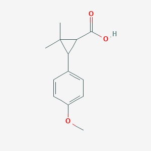 B8648833 3-(4-Methoxyphenyl)-2,2-dimethylcyclopropane-1-carboxylic acid CAS No. 89445-18-1