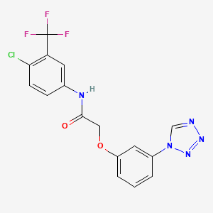 N-[4-chloro-3-(trifluoromethyl)phenyl]-2-[3-(1H-1,2,3,4-tetrazol-1-yl)phenoxy]acetamide