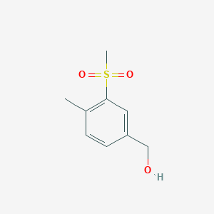 molecular formula C9H12O3S B8648845 (4-Methyl-3-(methylsulfonyl)phenyl)methanol 
