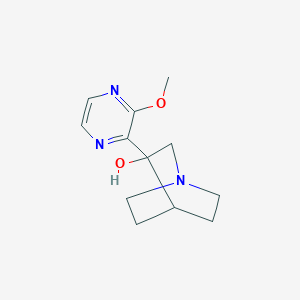 molecular formula C12H17N3O2 B8648846 1-Azabicyclo[2.2.2]octan-3-ol, 3-(3-methoxypyrazinyl)- CAS No. 138430-98-5