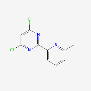 molecular formula C10H7Cl2N3 B8648848 4,6-Dichloro-2-(6-methyl-pyridin-2-yl)-pyrimidine 