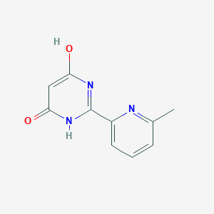 molecular formula C10H9N3O2 B8648864 2-(6-Methylpyridin-2-yl)pyrimidine-4,6-diol 