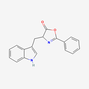 molecular formula C18H14N2O2 B8648865 4-[(1H-Indol-3-yl)methyl]-2-phenyl-1,3-oxazol-5(4H)-one CAS No. 97485-17-1
