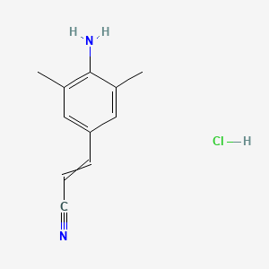 2,6-Dimethyl-4-(2-cyanoethenyl) phenylamine hydrochloride