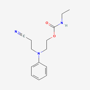 molecular formula C14H19N3O2 B8648949 2-[(2-Cyanoethyl)phenylamino]ethyl ethylcarbamate CAS No. 63216-95-5