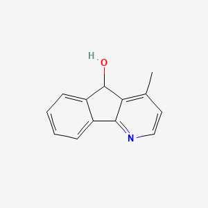 molecular formula C13H11NO B8648968 5H-Indeno[1,2-b]pyridin-5-ol, 4-methyl- CAS No. 71960-93-5