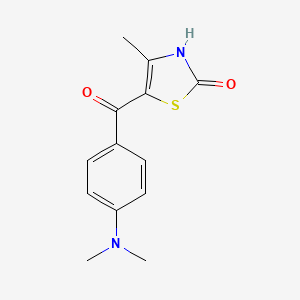 molecular formula C13H14N2O2S B8649014 5-[4-(Dimethylamino)benzoyl]-4-methyl-1,3-thiazol-2(3H)-one CAS No. 110106-68-8