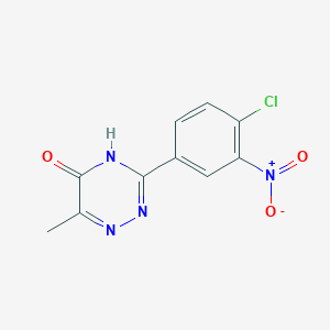 molecular formula C10H7ClN4O3 B8649035 3-(4-Chloro-3-nitrophenyl)-6-methyl-1,2,4-triazin-5(2H)-one CAS No. 648917-73-1