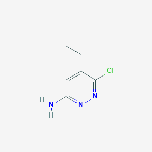 molecular formula C6H8ClN3 B8649116 6-Chloro-5-ethylpyridazin-3-amine 