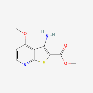 molecular formula C10H10N2O3S B8649120 Methyl 3-amino-4-methoxythieno[2,3-b]pyridine-2-carboxylate 