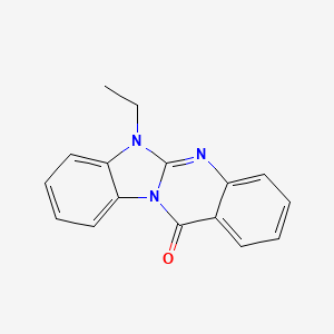 molecular formula C16H13N3O B8649150 Benzimidazo(2,1-b)quinazolin-12(6H)-one, 6-ethyl- CAS No. 32700-97-3