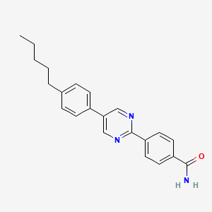molecular formula C22H23N3O B8649185 4-(5-(4-Pentylphenyl)pyrimidin-2-yl)benzamide CAS No. 63617-55-0