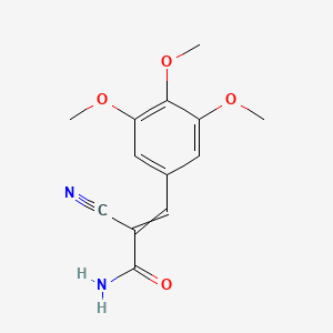 molecular formula C13H14N2O4 B8649208 2-Cyano-3-(3,4,5-trimethoxyphenyl)prop-2-enamide CAS No. 42864-53-9