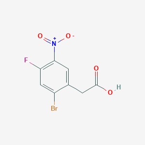 molecular formula C8H5BrFNO4 B8649250 2-(2-Bromo-4-fluoro-5-nitrophenyl)acetic acid 
