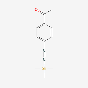 molecular formula C13H16OSi B8649272 Ethanone, 1-[4-[(trimethylsilyl)ethynyl]phenyl]- CAS No. 75883-03-3