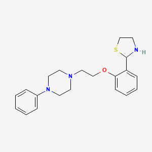 molecular formula C21H27N3OS B8649307 2-{2-[2-(4-Phenylpiperazin-1-yl)ethyloxy]phenyl}thiazolidine CAS No. 103073-91-2