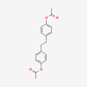 molecular formula C18H18O4 B8649316 Phenol, 4,4'-(1,2-ethanediyl)bis-, diacetate CAS No. 63450-00-0