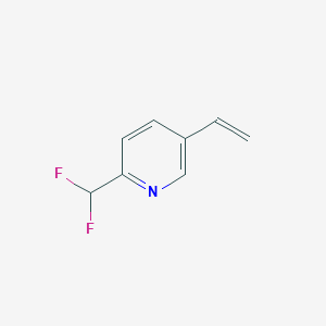 molecular formula C8H7F2N B8649328 Pyridine, 2-(difluoromethyl)-5-ethenyl- 