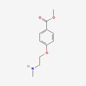 molecular formula C11H15NO3 B8649347 4-(2-Methylamino-ethoxy)-benzoic acid methyl ester CAS No. 56850-94-3