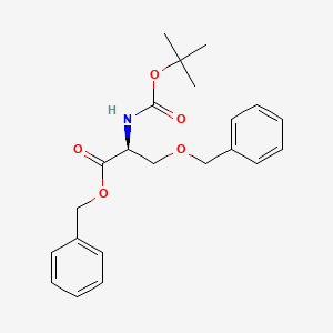 molecular formula C22H27NO5 B8649391 Benzyl O-benzyl-N-(tert-butoxycarbonyl)-L-serinate CAS No. 69871-79-0