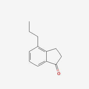 molecular formula C12H14O B8649400 4-Propyl-1-indanone 