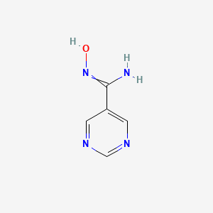 molecular formula C5H6N4O B8649445 N'-hydroxypyrimidine-5-carboximidamide CAS No. 90993-50-3