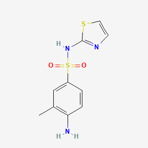 molecular formula C10H11N3O2S2 B8649573 4-amino-3-methyl-N-(thiazol-2-yl)benzenesulfonamide 